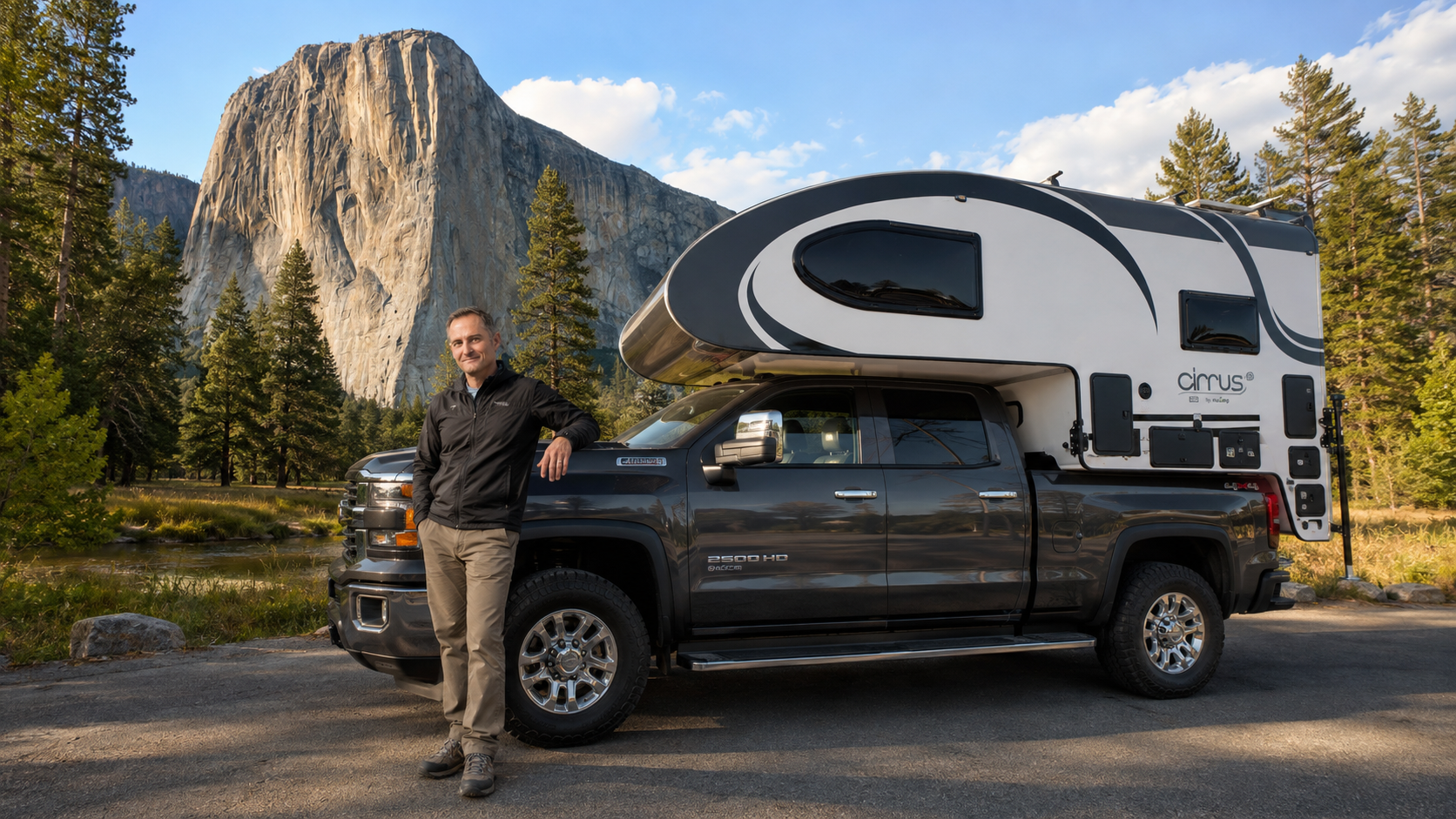 Kent Lewis at Yosemite with a CIrrus 820 (AI Generated)